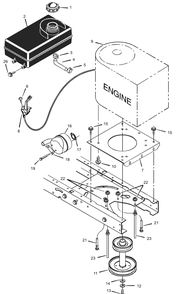 Part Location Diagram of 6960294 Briggs and Stratton Fuel Tank